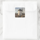 Consuegra, antieke windmolens van La Mancha Vierkante Sticker (Tas)
