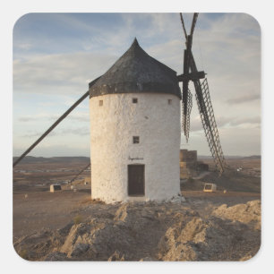 Consuegra, antieke windmolens van La Mancha Vierkante Sticker