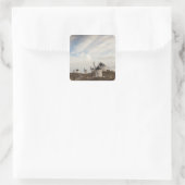 Consuegra, antieke windmolens van La Mancha Vierkante Sticker (Tas)
