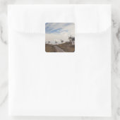 Consuegra, antieke windmolens van La Mancha Vierkante Sticker (Tas)