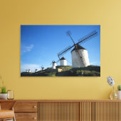 Consuegra, La Mancha, Spanje, windmolens 2 Canvas Afdruk (Insitu (Woonkamer))