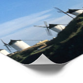 Consuegra, La Mancha, Spanje, windmolens 2 Poster (Hoek)