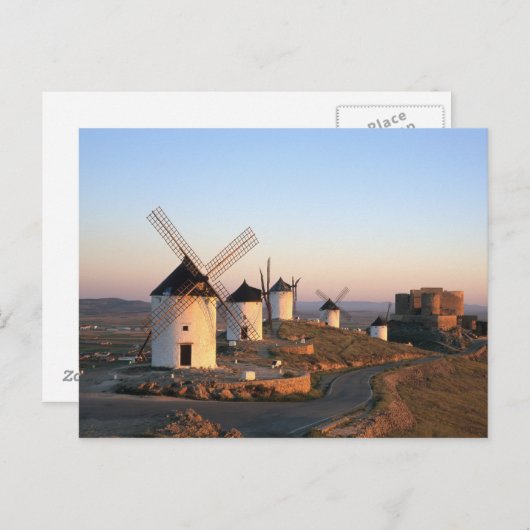 Consuegra, La Mancha, Spanje, windmolens Briefkaart (Voorkant / Achterkant)