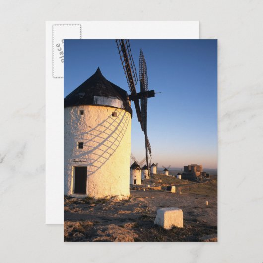 Consuegra, La Mancha, Spanje, windmolens Briefkaart (Voorkant / Achterkant)