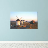 Consuegra, La Mancha, Spanje, windmolens Canvas Afdruk (Insitu (Houten vloer))