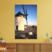 Consuegra, La Mancha, Spanje, windmolens Canvas Afdruk (Insitu (Woonkamer))