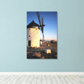 Consuegra, La Mancha, Spanje, windmolens Canvas Afdruk (Insitu (Houten vloer))