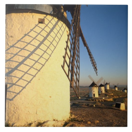 Consuegra, La Mancha, Spanje, windmolens en Tegeltje (Voorkant)