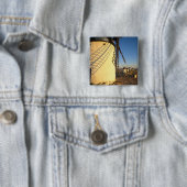 Consuegra, La Mancha, Spanje, windmolens en Vierkante Button 5,1 Cm (In situ)