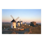 Consuegra, La Mancha, Spanje, windmolens Foto Afdruk (Voorkant)