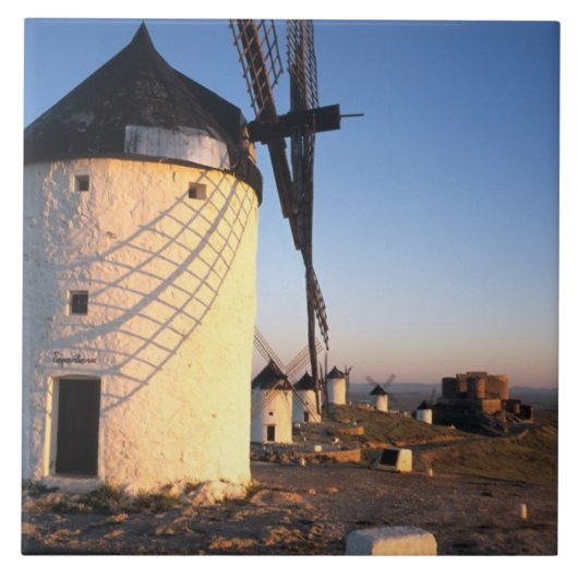 Consuegra, La Mancha, Spanje, windmolens Tegeltje (Voorkant)