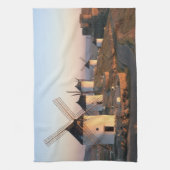 Consuegra, La Mancha, Spanje, windmolens Theedoek (Verticaal)