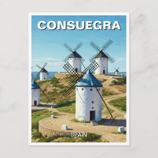 Consuegra Spanje Reizen Briefkaart (Voorkant)