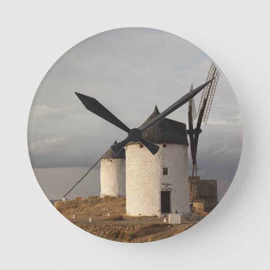 Consuegra, windmolens van de antiek La Mancha Ronde Klok (Voorkant)