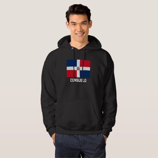 Consuelo Dominicaanse Republiek Vlag Emblem Escudo Hoodie (Voorkant volledig)