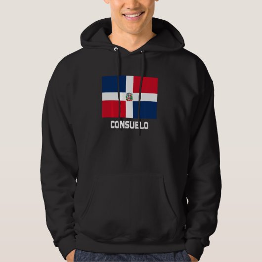 Consuelo Dominicaanse Republiek Vlag Emblem Escudo Hoodie (Voorkant)