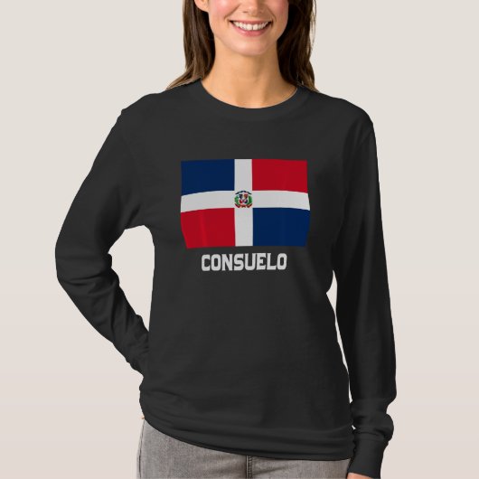 Consuelo Dominicaanse Republiek Vlag Emblem Escudo T-shirt (Voorkant)