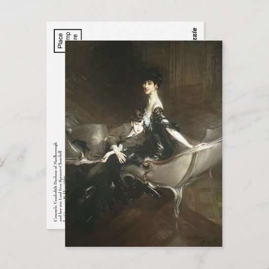 Consuelo Vanderbilt en Son Ivor, Giovanni Boldini Briefkaart (Voorkant / Achterkant)