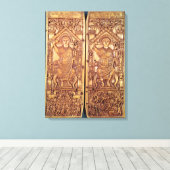 Consulaire diptych Anastasius carved Canvas Afdruk (Insitu (Houten vloer))