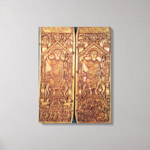 Consulaire diptych Anastasius carved Canvas Afdruk