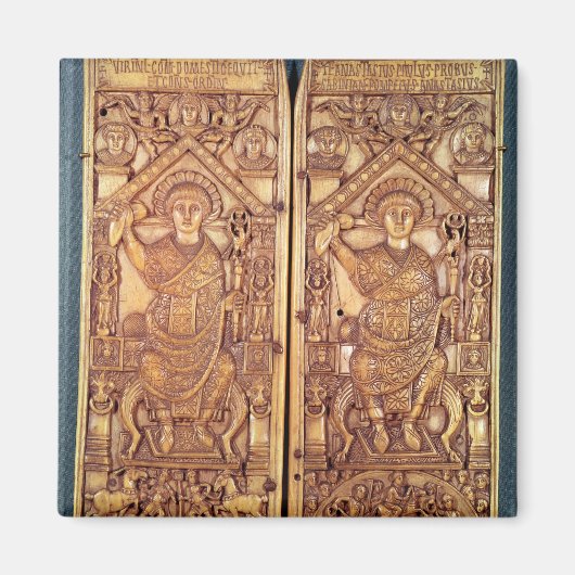 Consulaire diptych Anastasius carved Magneet (Voorkant)
