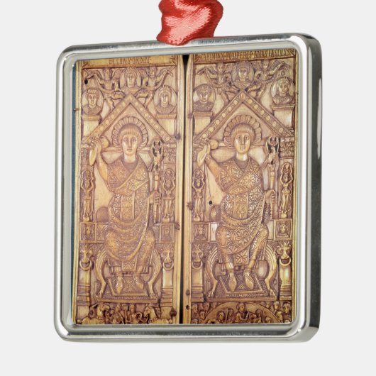 Consulaire diptych Anastasius carved Metalen Ornament (Links)