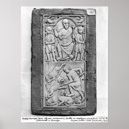 Consulaire diptych van Aetius, rechterpaneel Poster (Voorkant)
