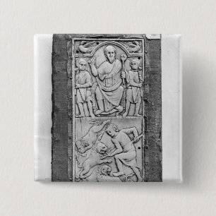Consulaire diptych van Aetius, rechterpaneel Vierkante Button 5,1 Cm