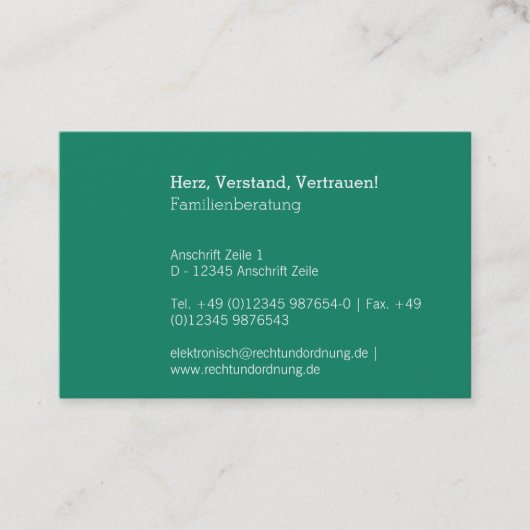 consultancy, coach, sociaal respect visitekaartje (Voorkant)