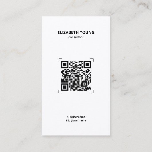 Consultant Aangepaste foto en QR Visitekaartje (Achterkant)