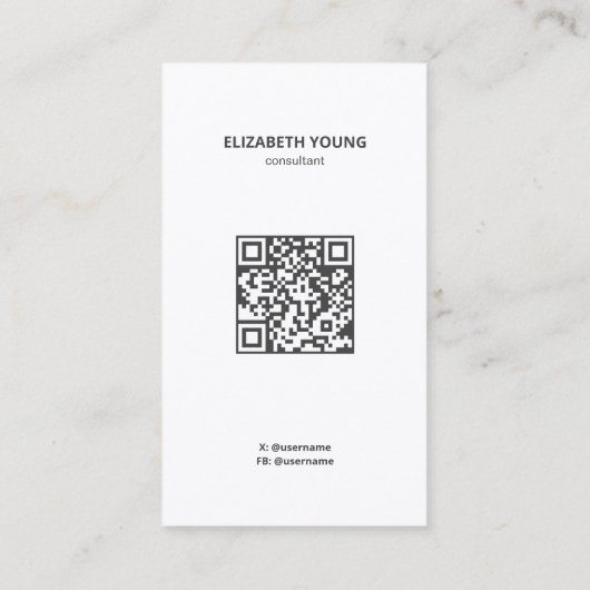 Consultant Aangepaste foto en QR Visitekaartje (Achterkant)