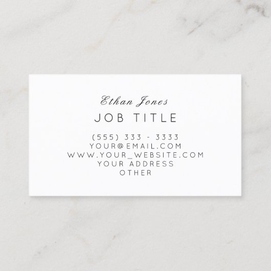 Consultant Abstracte art Visitekaartje (Achterkant)