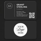 Consultant Black Logo QR Code Professional Visitekaartje