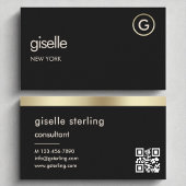 Consultant Black QR Code Gold Folie Visitekaartje