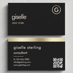 Consultant Black QR Code Gold Folie Visitekaartje