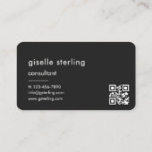 Consultant Black QR Code Visitekaartje (Achterkant)