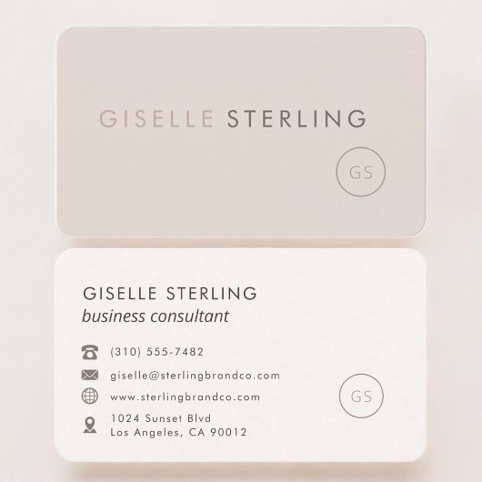 Consultant Blush Roze Professioneel Visitekaartje