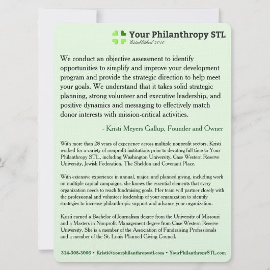 Consultant Brochure 4 Kaart (Voorkant)