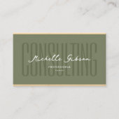 Consultant Consulting Sage Elegant Visitekaartje (Voorkant)