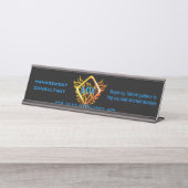 Consultant, Diamond Lijst en Flame Phoenix, zwart Bureau Naambordje (Voorkant)