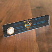 Consultant, Diamond Lijst en Flame Phoenix, zwart Naambordje (Zijkant)