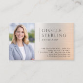 Consultant Foto Geborsteld Metaal Visitekaartje (Voorkant)