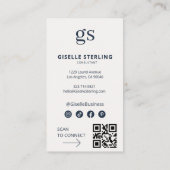 Consultant Foto Sociale Media QR Code Modern Visitekaartje (Achterkant)