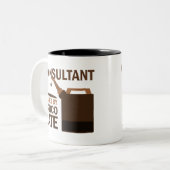 Consultant Gift (Funny) Tweekleurige Koffiemok (Voorkant links)