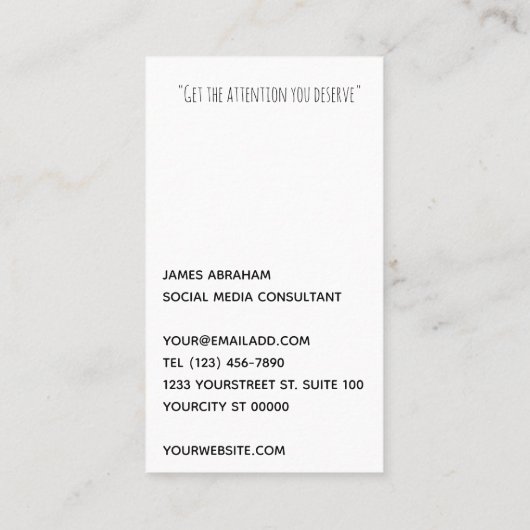 Consultant - Good Vibration - Visitekaartje (Achterkant)