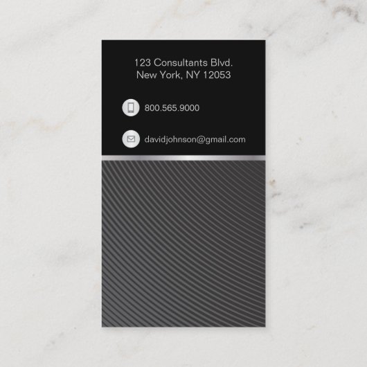 Consultant grote monogram wervelingen Visitekaartj Visitekaartje (Achterkant)