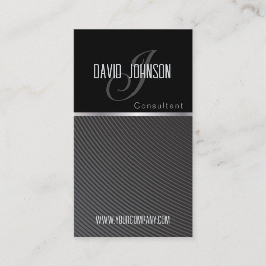 Consultant grote monogram wervelingen Visitekaartj Visitekaartje (Voorkant)