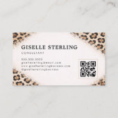 Consultant Jachtluipaard Luipaardprint QR-code Visitekaartje (Achterkant)