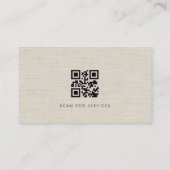 Consultant Linnen Foto QR Code Visitekaartje (Achterkant)