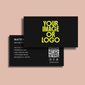 Consultant Logo Minimalistisch Zwart QR Code Visitekaartje